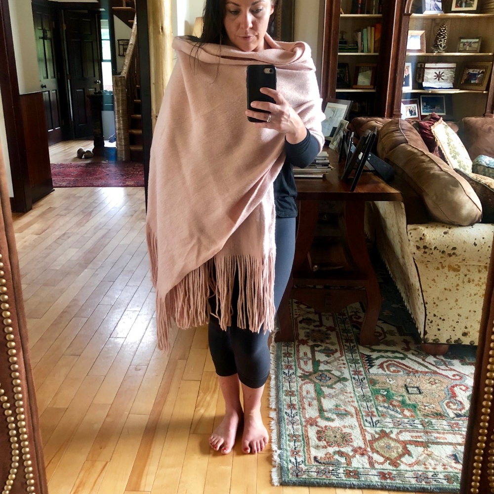 Oversized Pink Free People Scarf